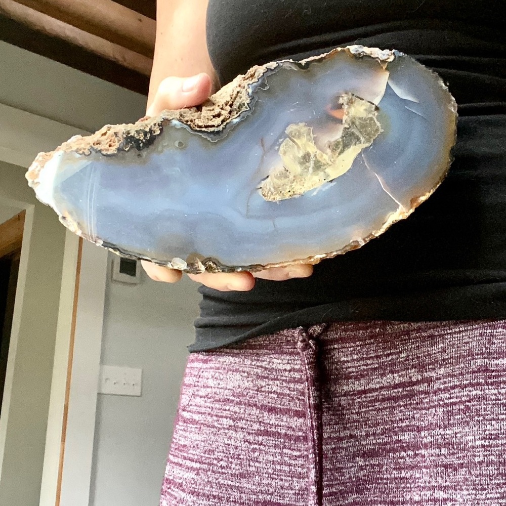 Agate polished flat stone - Picture 2 of 8